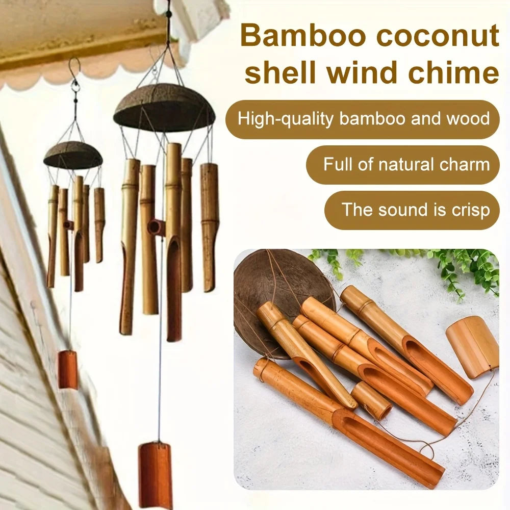 Garden Bamboo Wind Chimes for Living Room Outdoor Festive Decor