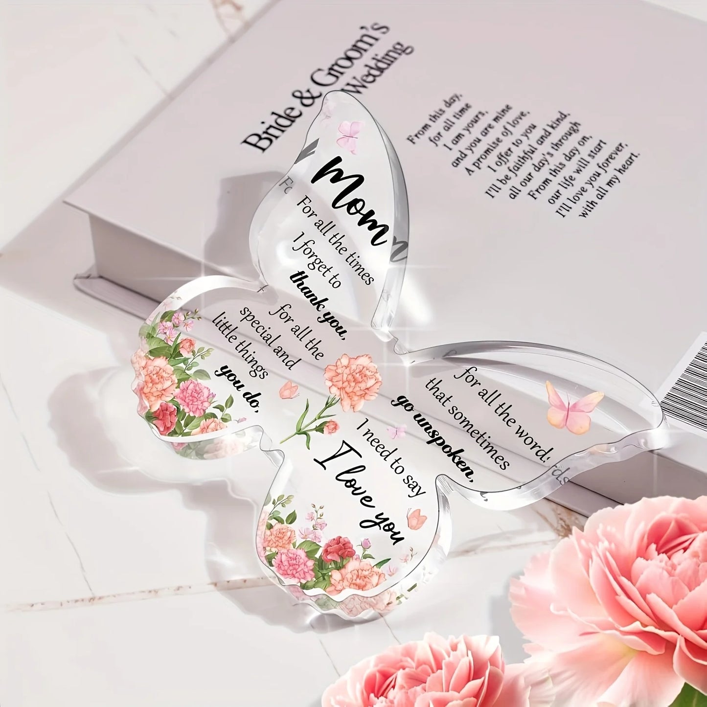Delicate Butterfly Acrylic Decorations Gift For Mom Birthday Idea