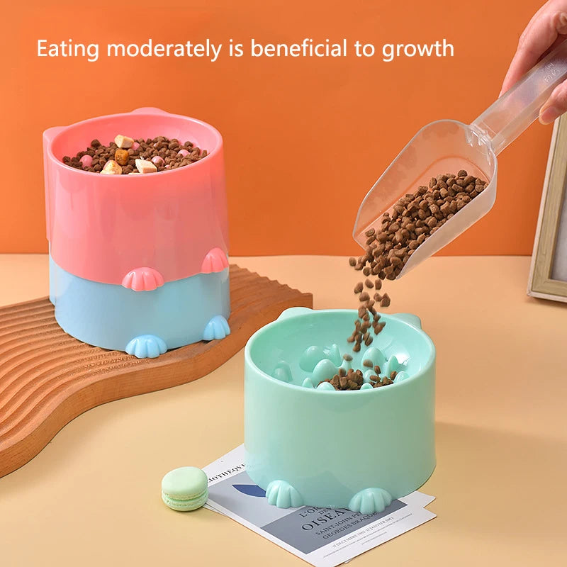 Cat Slow Feeder Bowl Anti Choking Design For Pets Durable