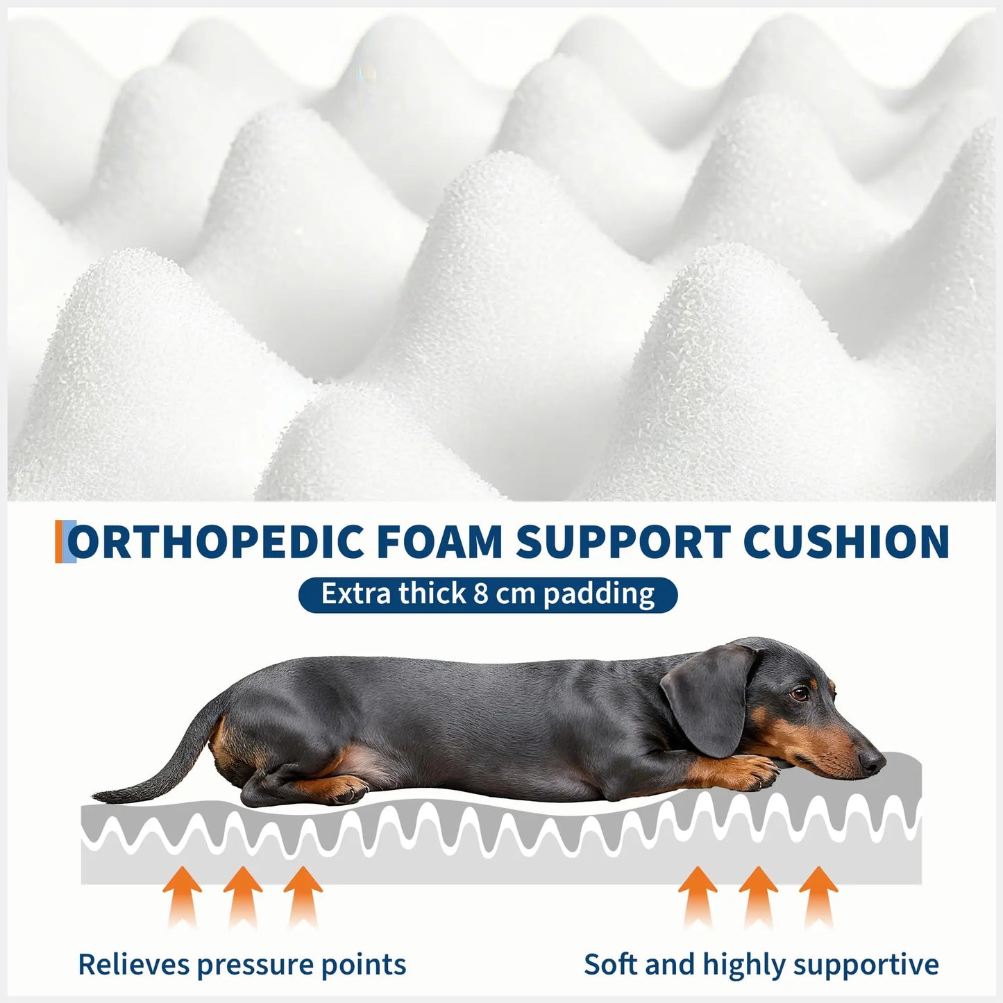 HiMISSCN Orthopedic Memory Foam Faux Fur Human Dog Bed