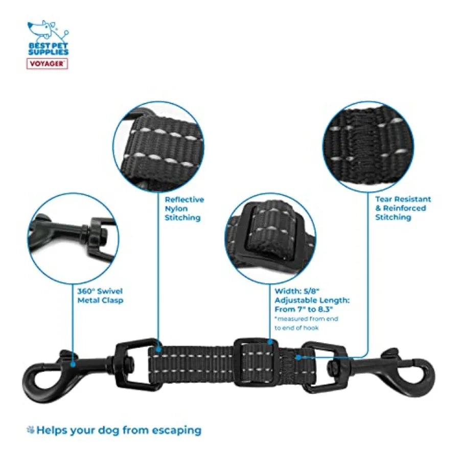 Voyager Dual Clasps Dog Collar Clip No Pull Harness Connector