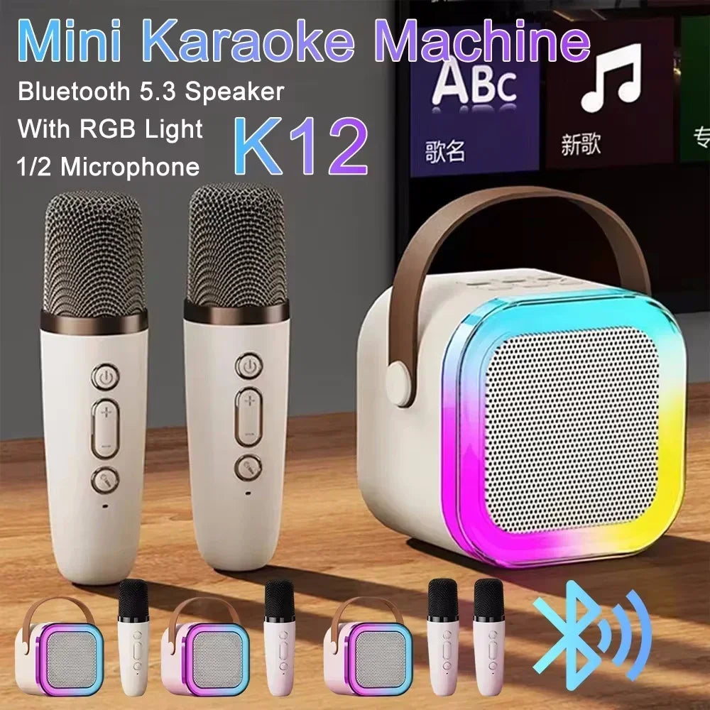 Wireless Bluetooth Karaoke Speaker With Microphone Portable Handheld KTV
