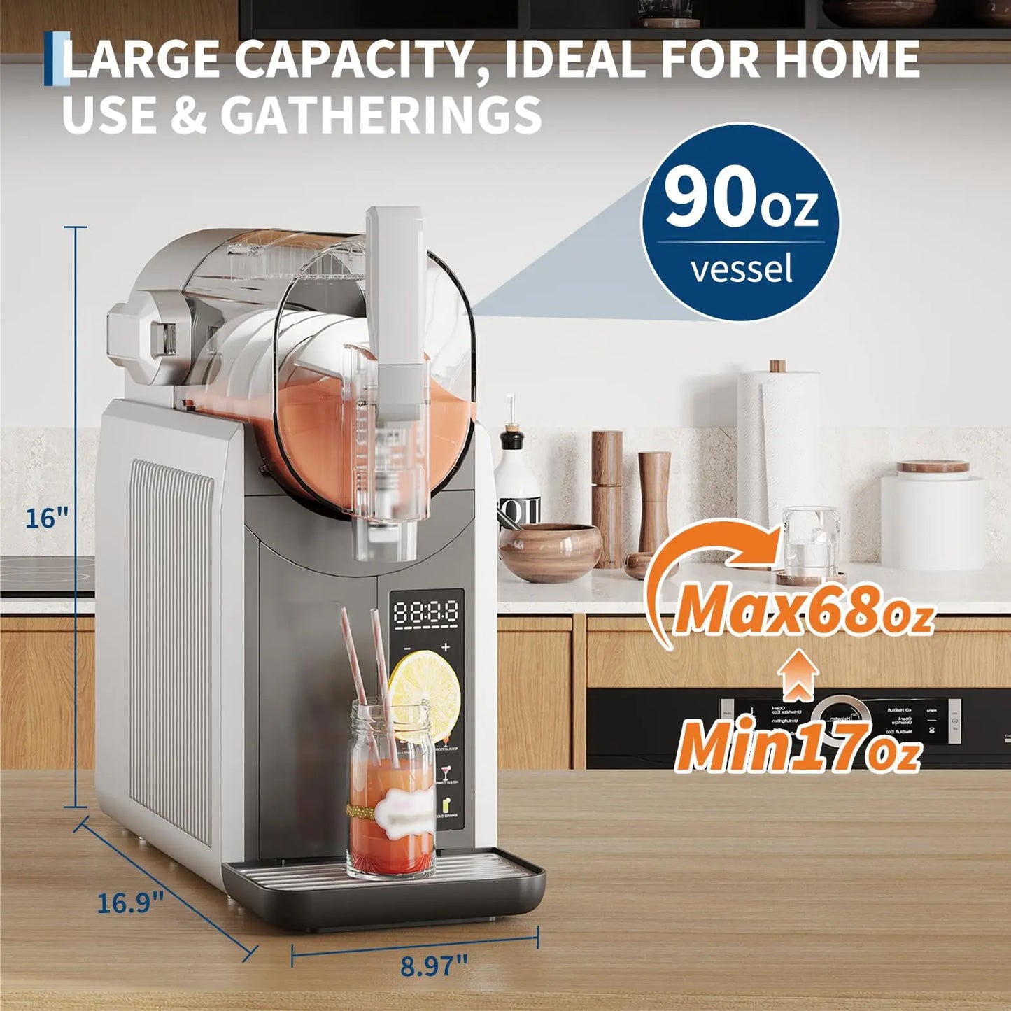 Adoolla Slushie Machine Frozen Drink Maker With Auto Clean Feature