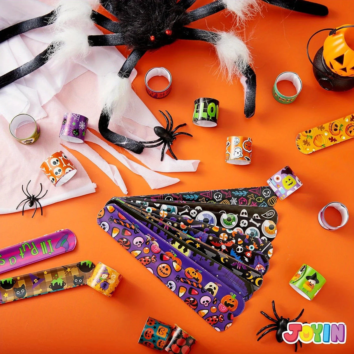 Halloween Slap Bracelets Bulk Party Favors for Kids