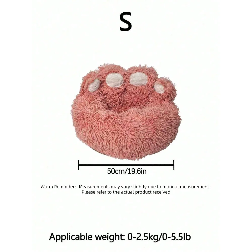 XMSJ Plush Paw Shaped Pet Bed All Season Nest Lining