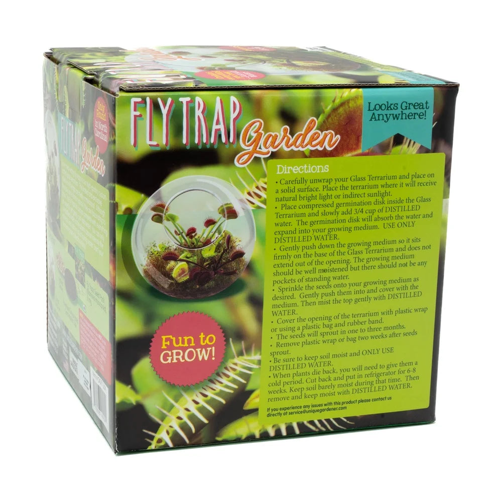 Glass Terrarium Fly Trap Garden Kit For Carnivorous Plants