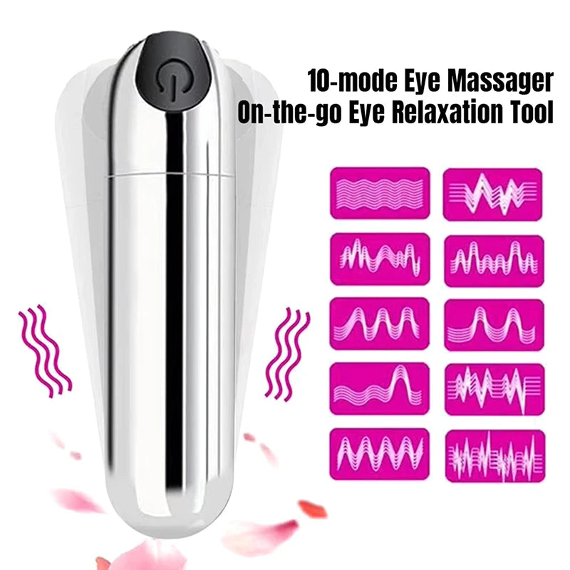 Portable Vibrating Eye Massager USB Rechargeable Eye Fatigue Relief Tool Eye Beauty Devices Massager Machine 10 Modes