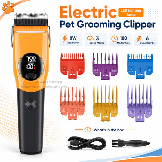 Cordless Dog Grooming Clipper Low Noise Hair Trimmer For Pets