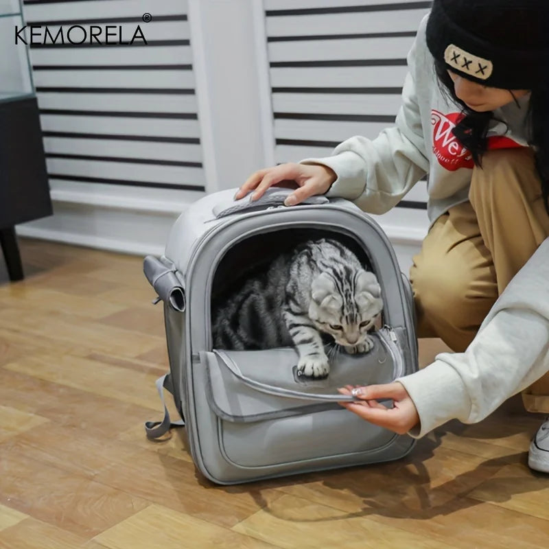 KEMORELA Foldable Breathable Mesh Pet Carrier Backpack Dog and Cat