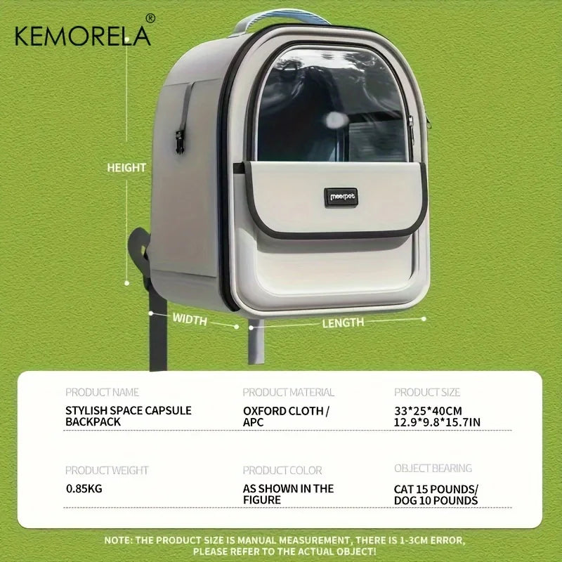 KEMORELA Foldable Breathable Mesh Pet Carrier Backpack Dog and Cat