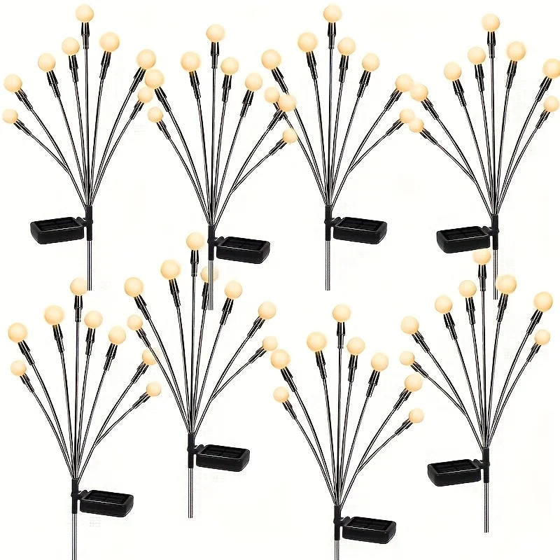 4 Pack Solar Garden Lights IP65 Waterproof Swaying Firefly Lights
