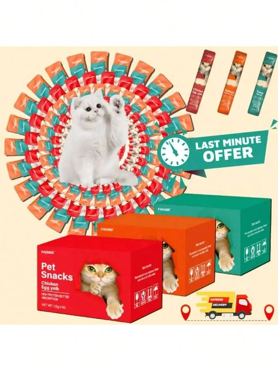 Cat Treats Assorted Lickable Squeezable Snacks