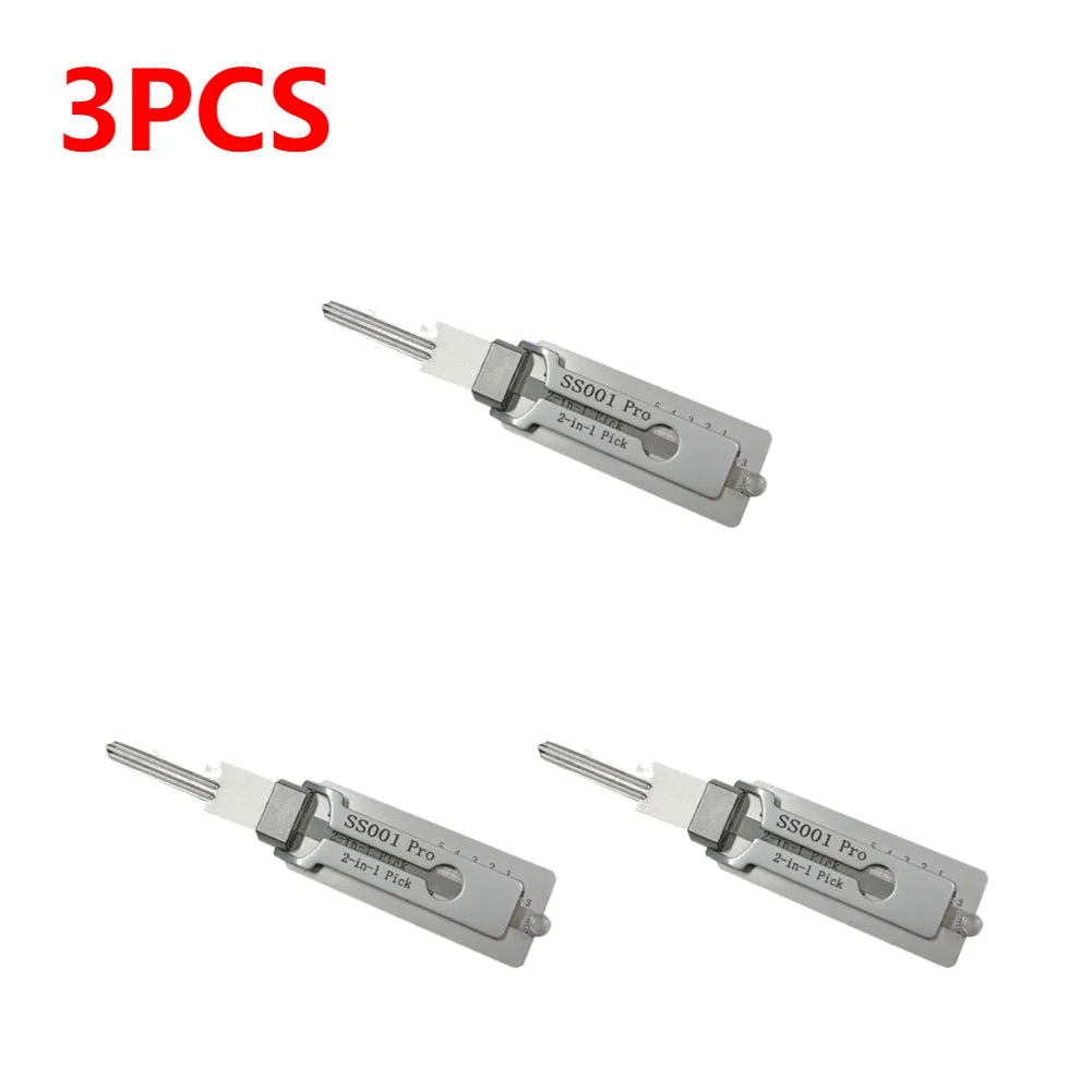 VODOOL 2 In 1 Stainless Steel Key Decoder Precision Hook And Pickup Tool