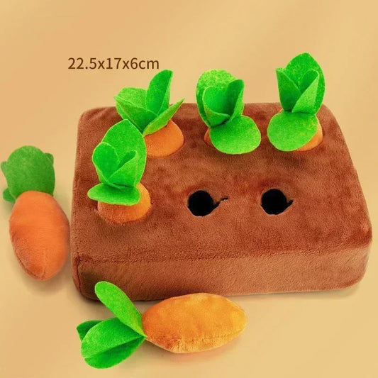 Snuffle Mat Dog Toy Plush Carrot Vegetable Field Interactive Toy