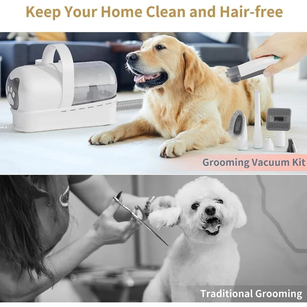 XMSJ Dog Grooming Kit With Vacuum And Pet Clipper Pro