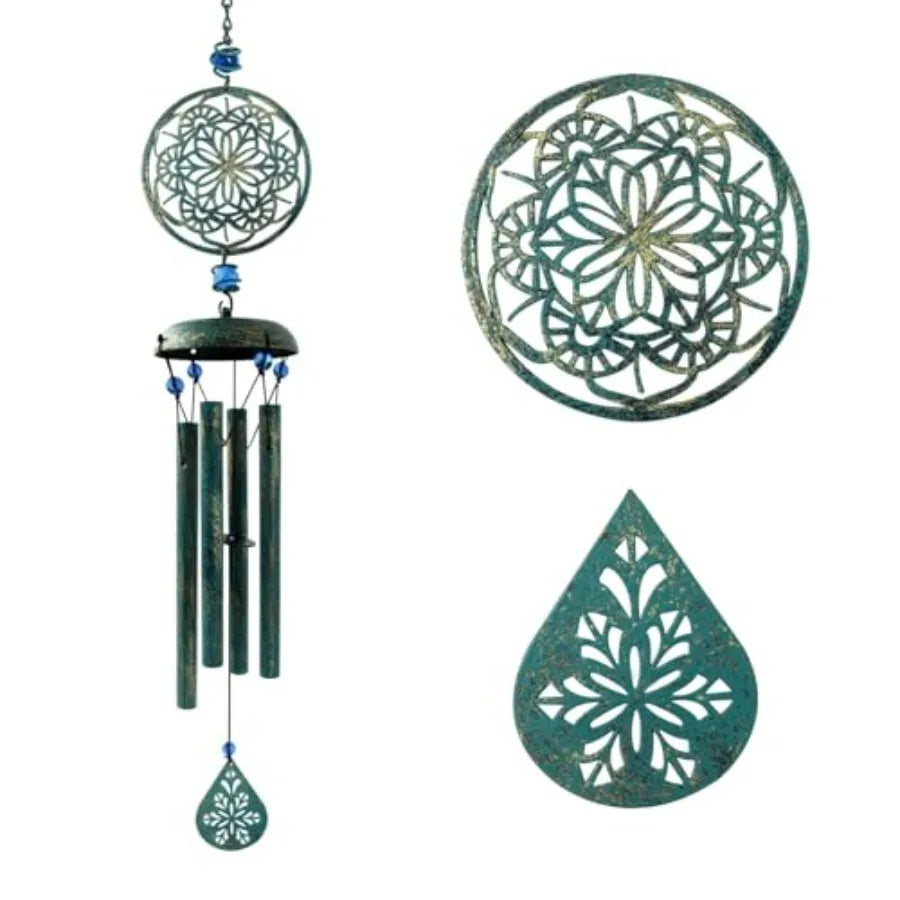 Wind Chimes for Outside Zen Atmosphere Wind Chime Windchime Outdoors for Outdoor Garden Patio Decor with Mandala Design Windchi