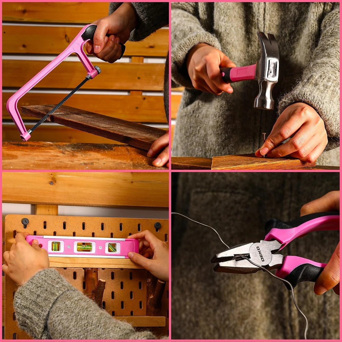 DEKODIY Home Mechanic Toolbox With 12V Cordless Drill Kit