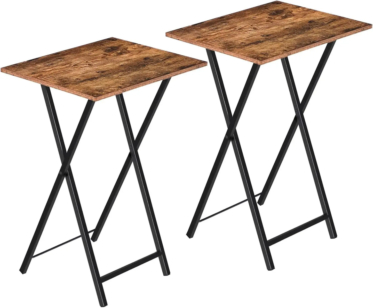 XIUWO Folding TV Tray Tables Set for Small Spaces Industrial