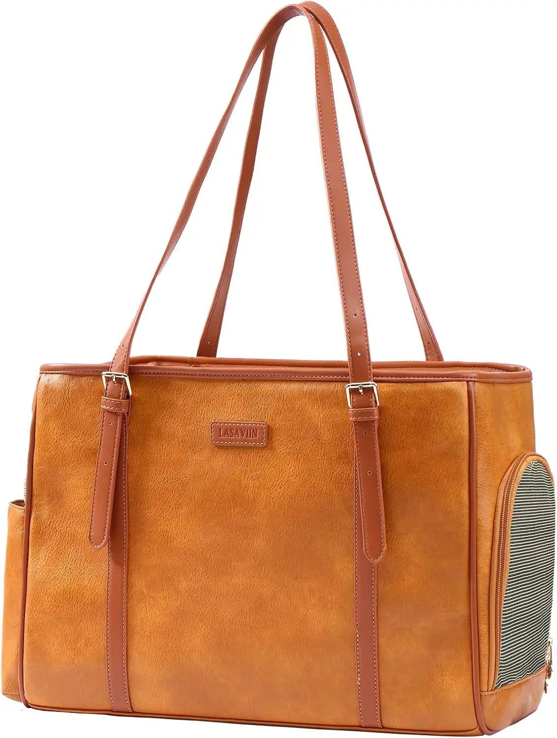 Pet Carrier Leather Bag Soft Sided For Small Dogs Cats