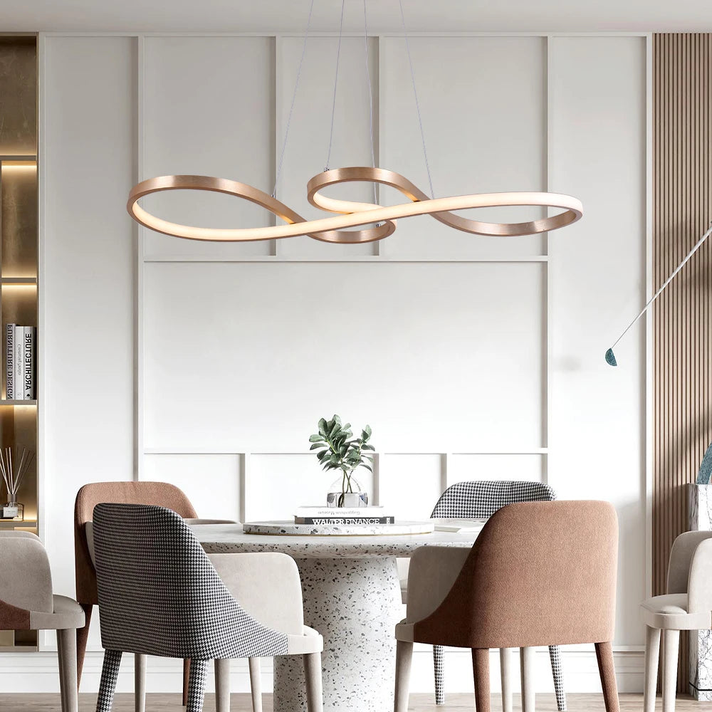 GreeLustr Modern Chandelier Pendant Light Acrylic Note Dimmable Led Ceiling Lamp Dining Living Room Hotel Decor Hanging Fixture