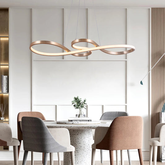 GreeLustr Modern Chandelier Pendant Light Acrylic Note Dimmable Led Ceiling Lamp Dining Living Room Hotel Decor Hanging Fixture