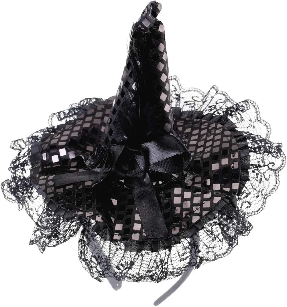 Witch Hat Headband Halloween Costume Accessory for Parties and Dress Up