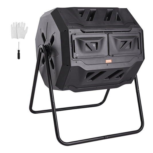 Compost Bin Tumbling Composter for Garden Kitchen Yard Outdoor