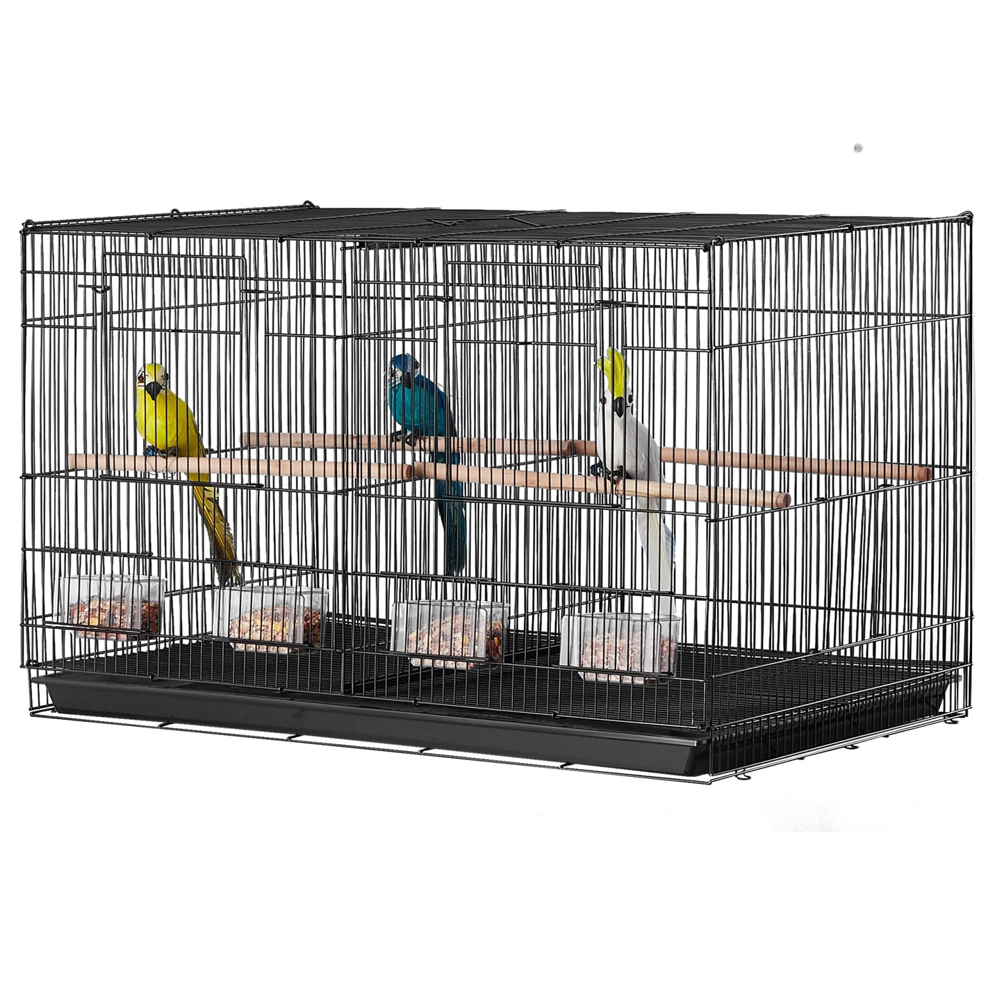 SucceBuy Flight Bird Cage Divider Stackable Travel Cage Handle