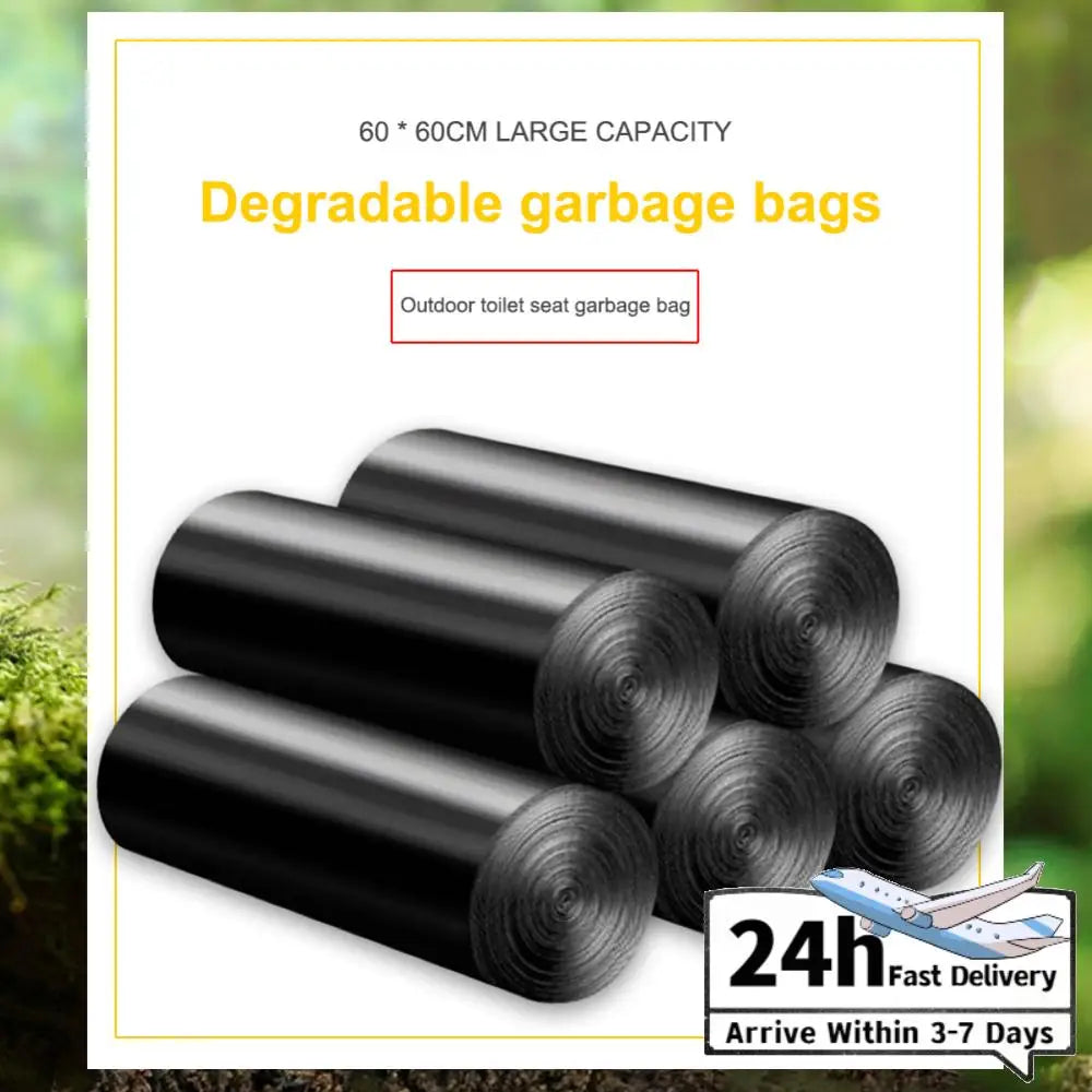 Outdoor Folding Toilet Garbage Bags 12 Pack Disposable