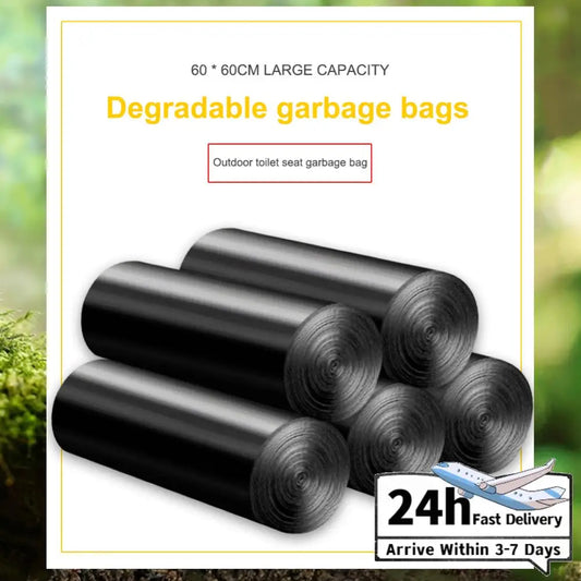 Outdoor Folding Toilet Garbage Bags 12 Pack Disposable