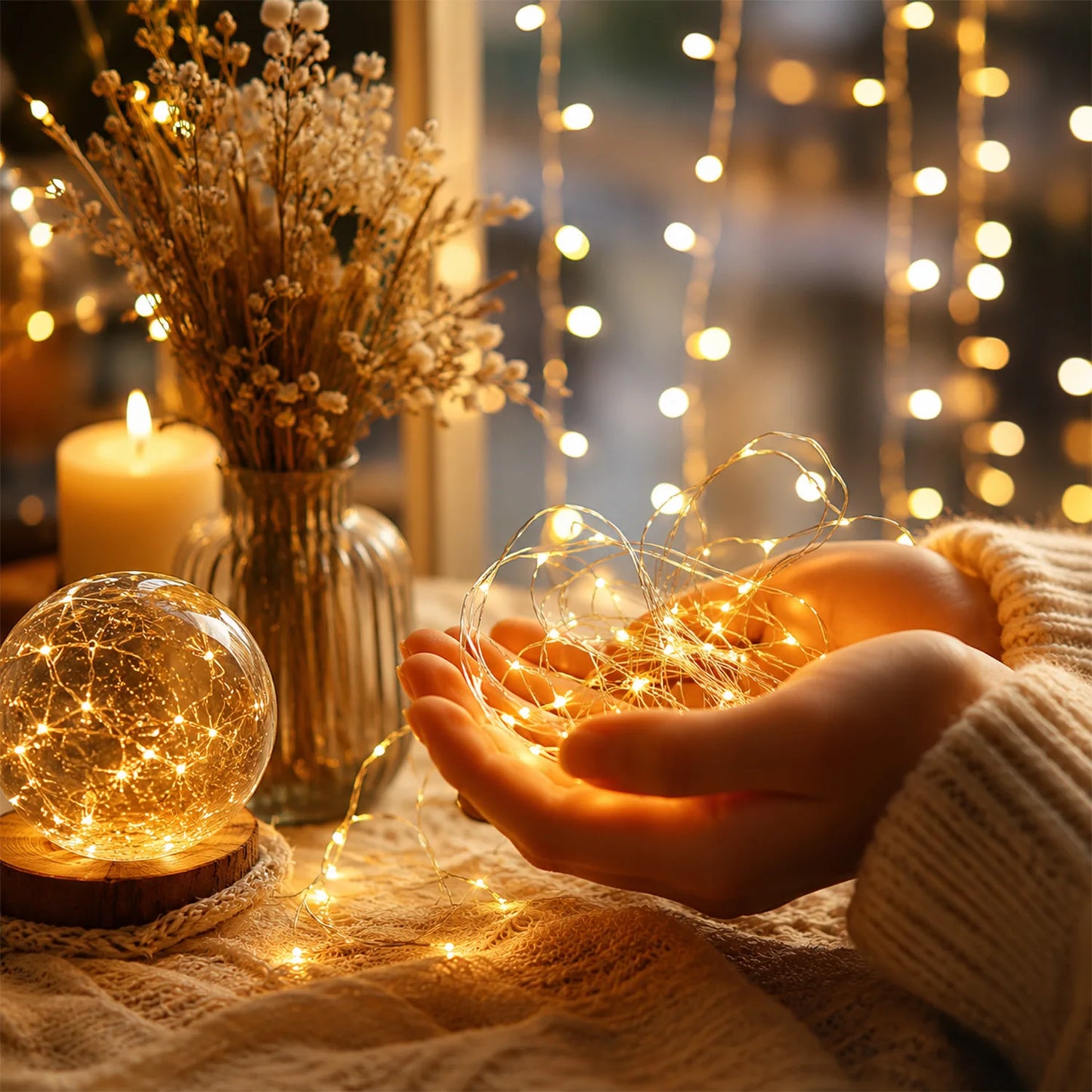 30 Pack LED Fairy Light Battery Powered String Light -6.5-foot 20 LED Silver Line Firefly Star Moon Light, Suitable for DIY Handmade Wedding Table Decoration, Party Bedroom Christmas Decoration, Room Decoration Christmas Deco