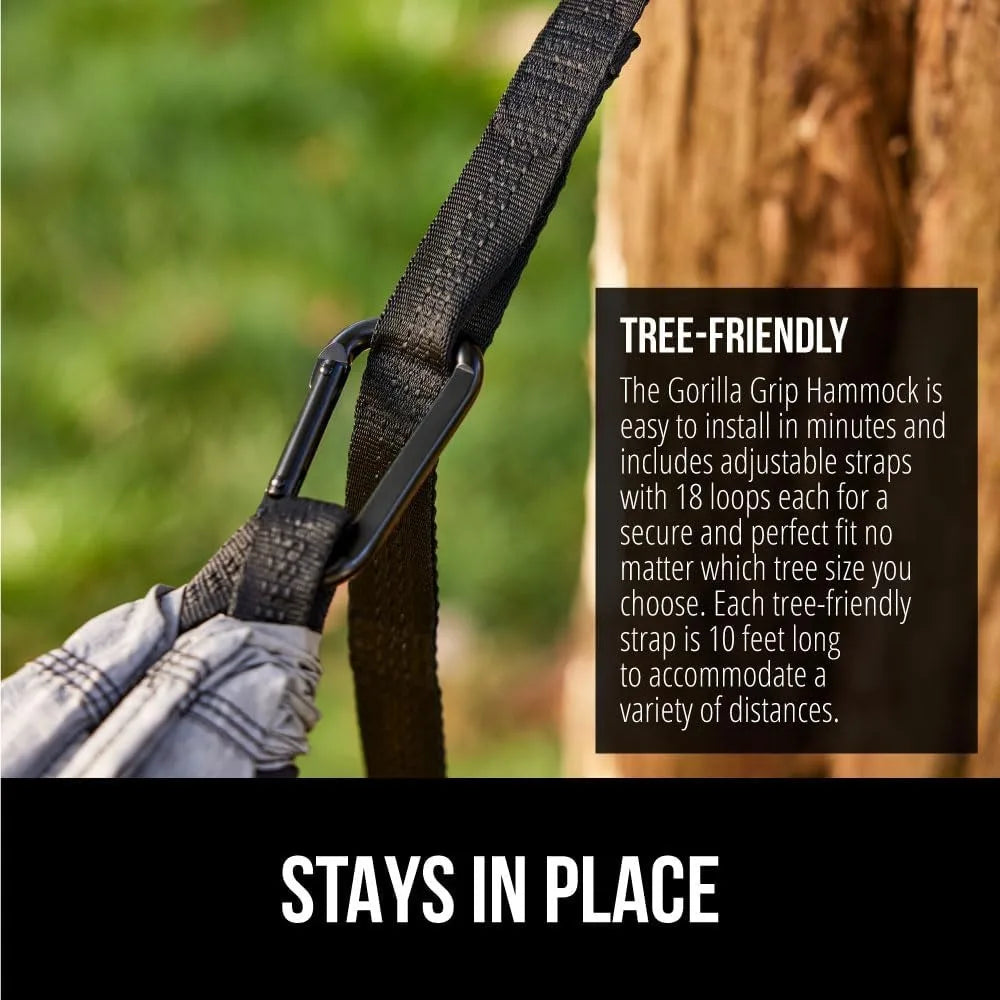 Durable Portable Camping Hammock with Tree Straps Lightweight Travel Swing for Outdoor Hiking Backpacking Double Orange