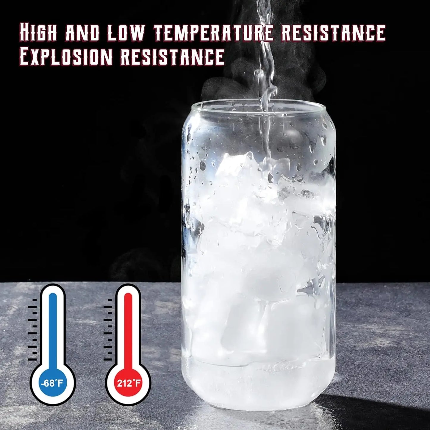 Customizable Glass Tumbler Set With Lids And Straws