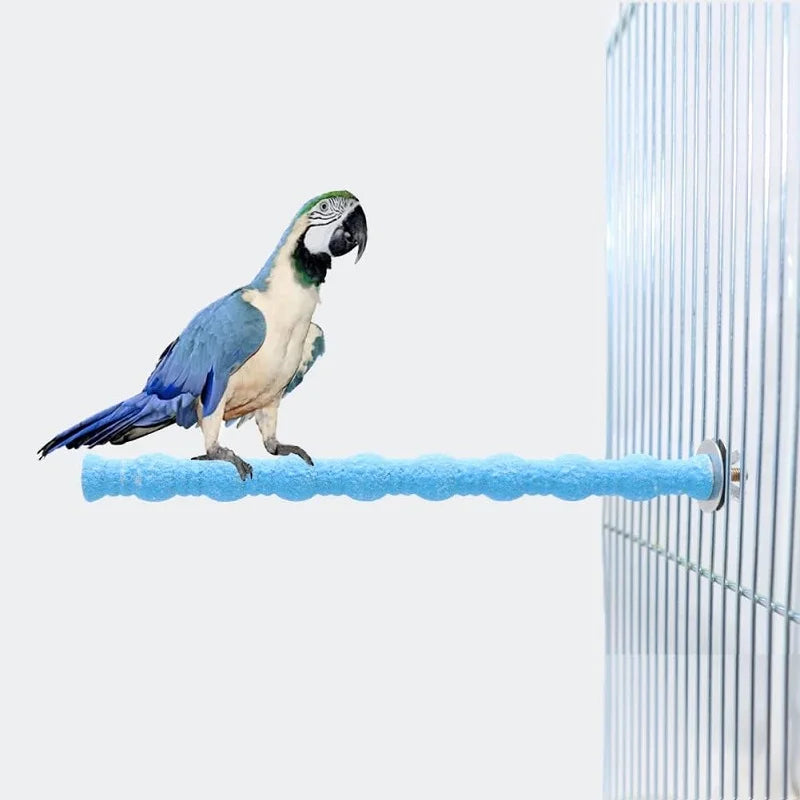 Natural Wood Platform Bird Nail Trimming Perches, Paw Grinding Stick for Parakeet Cockatiels, Parrot Stand, Conure Stand