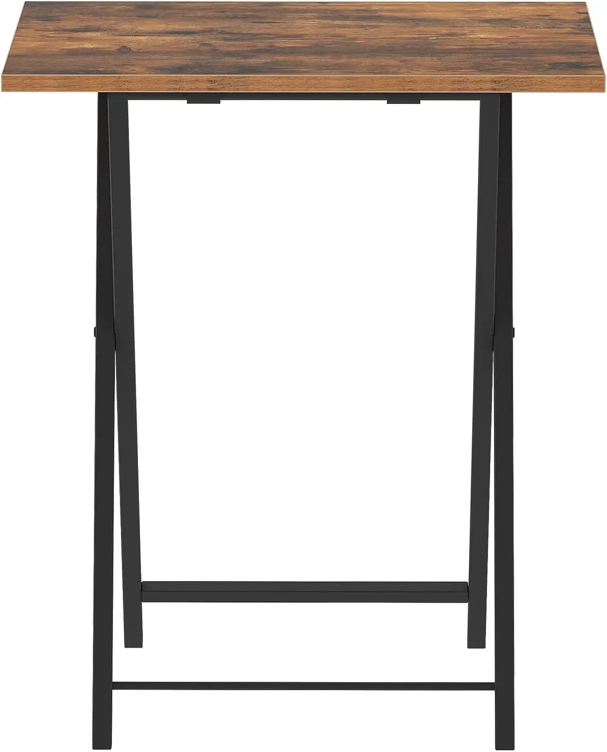 XIUWO Folding TV Tray Tables Set for Small Spaces Industrial