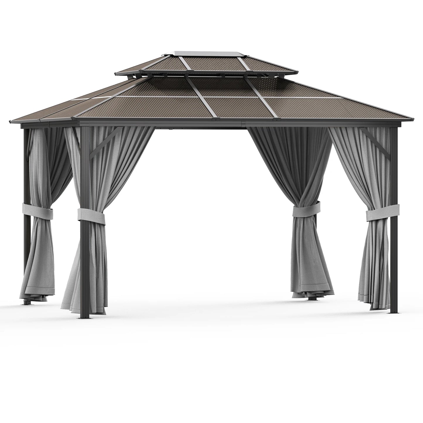 DishyKooker Hardtop Gazebo With Aluminum Frame And Poly Roof