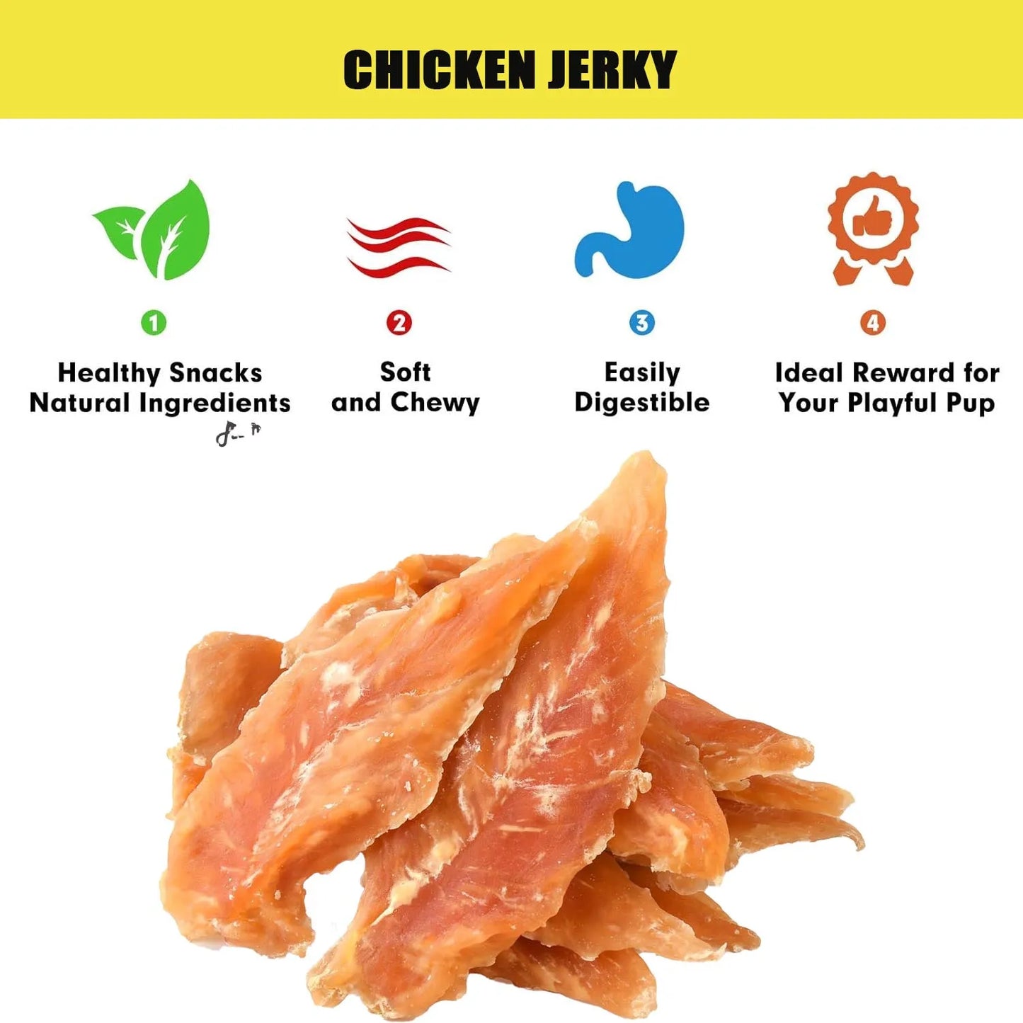 Chicken Jerky Dog Treats Real Chicken Breast High Protein Snack
