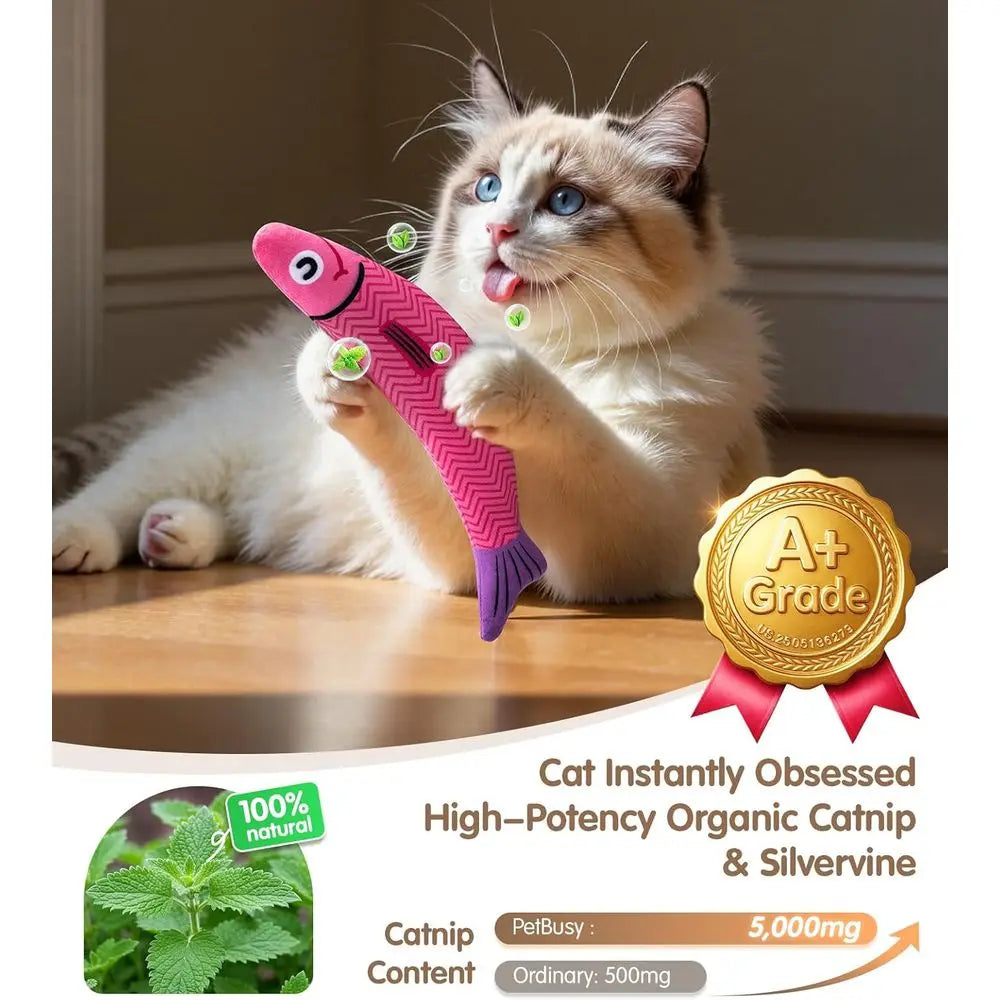Catnip And Silvervine Interactive Kicker Toy For Indoor Cats