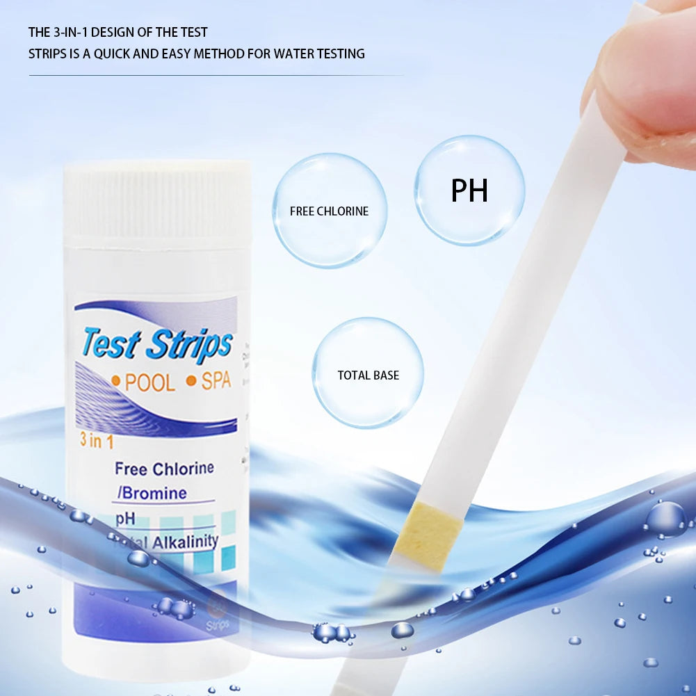ALLOYSEED 7 In 1 PH Test Strips For SwimmingPool Aquarium