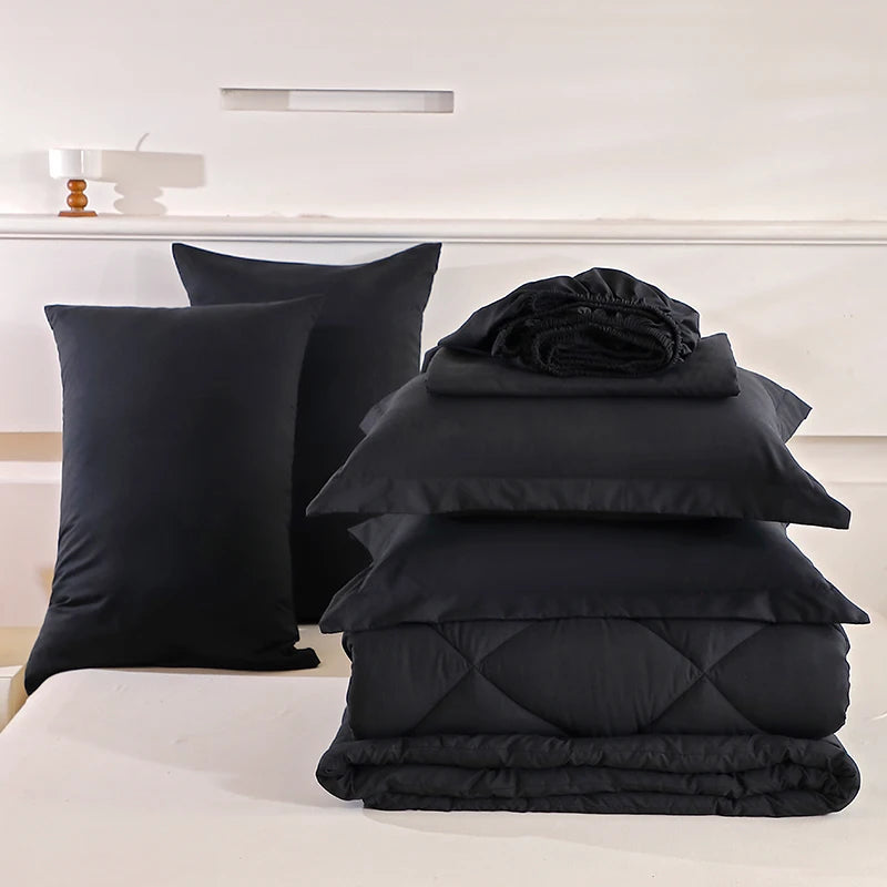 5-Piece Or 7-Piece Bedding Set - Flat Sheet Fitted Sheet Comforter And Pillowcases Included Home Textiles for Bedroom