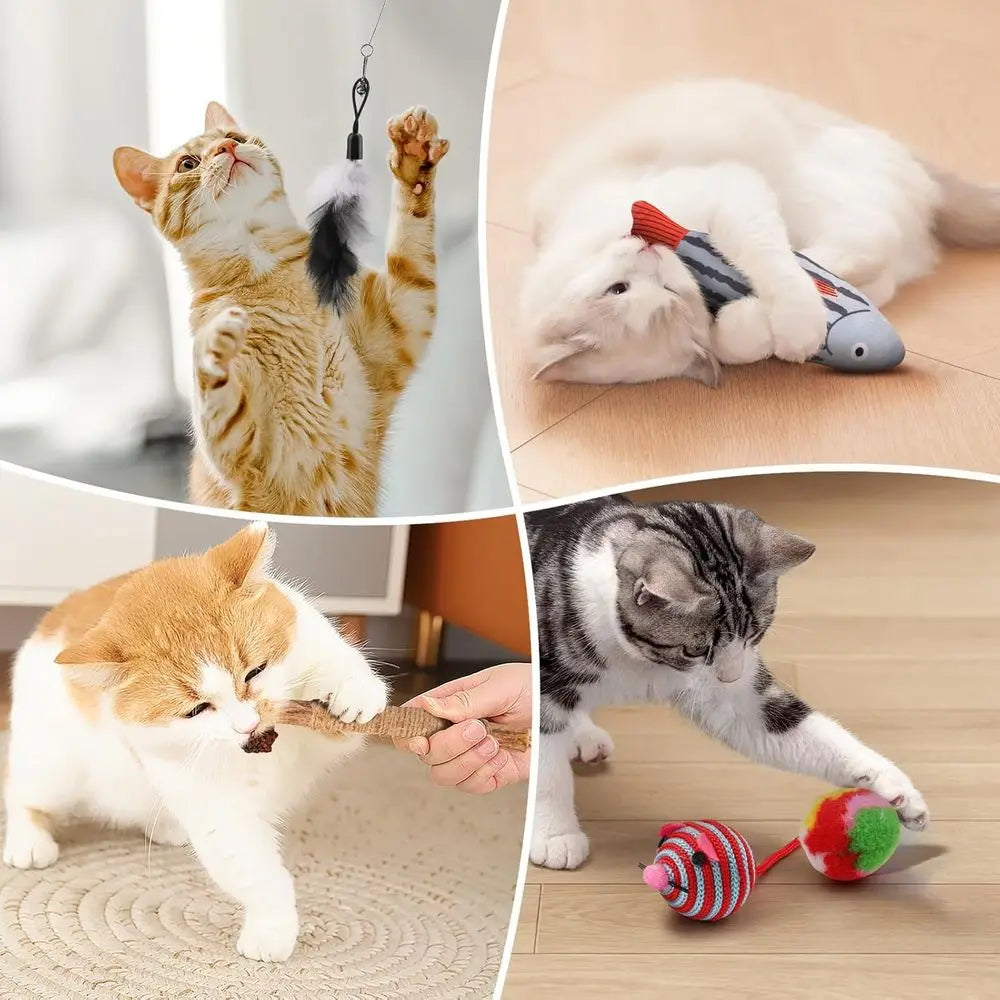 Cat Toys Variety Pack 20 Pieces Including Cat Wand Toys