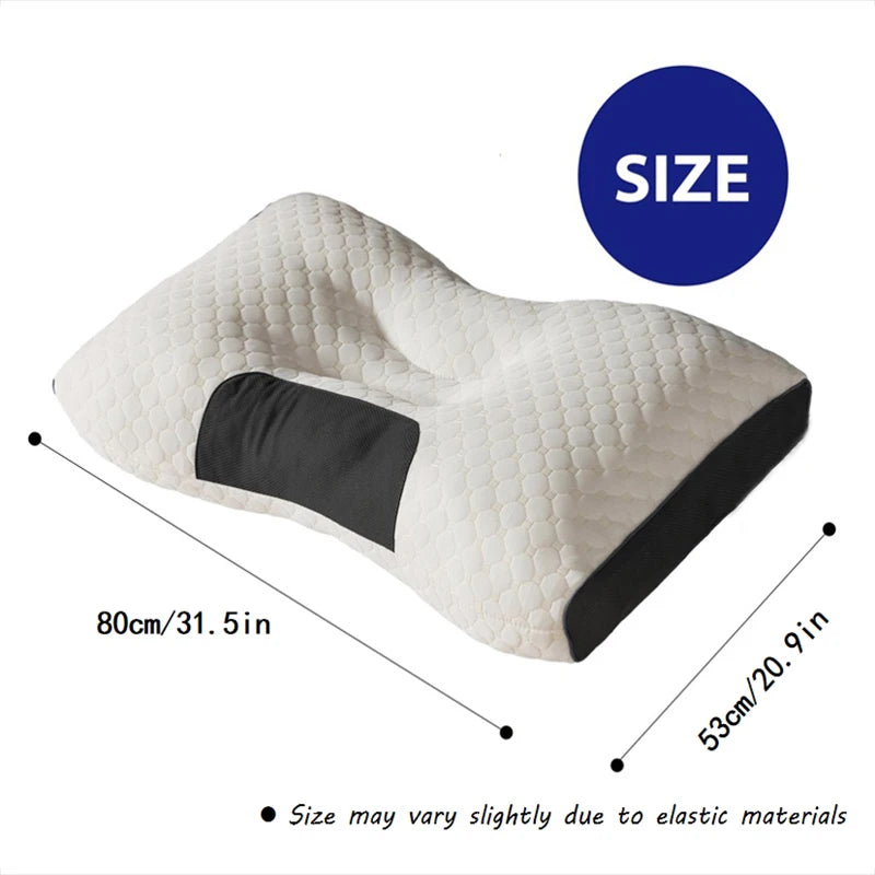 1pc/2pcs Soft Neck Pillow,  Adjustable Ergonomic Orthopedic Contour Support, High Quality Pillow Core, For Sleeping Comfort