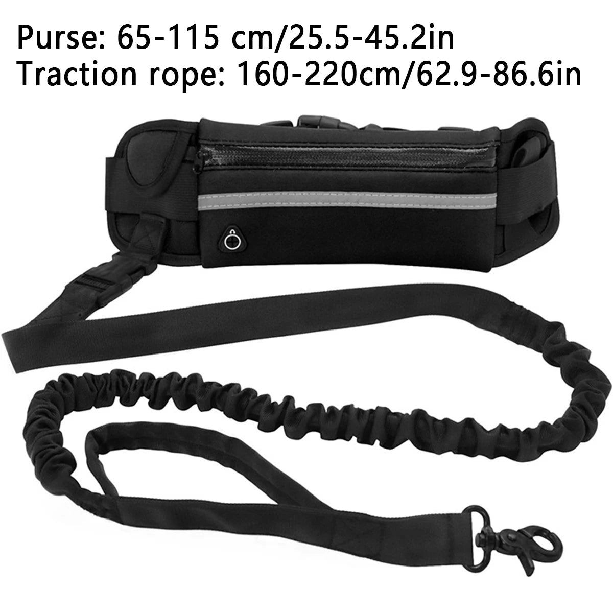 NONECN Hands Free Dog Leash With Reflective Tape And Retractable Waist Belt