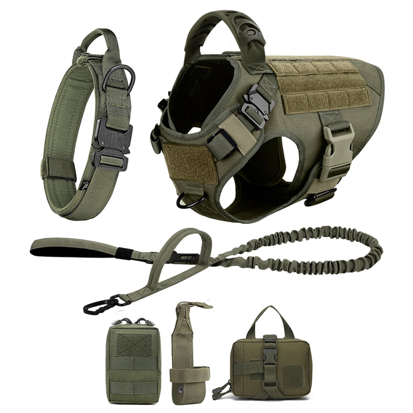 Dog Harness And Leash Set Nylon Padded Quick Release Buckle For Training