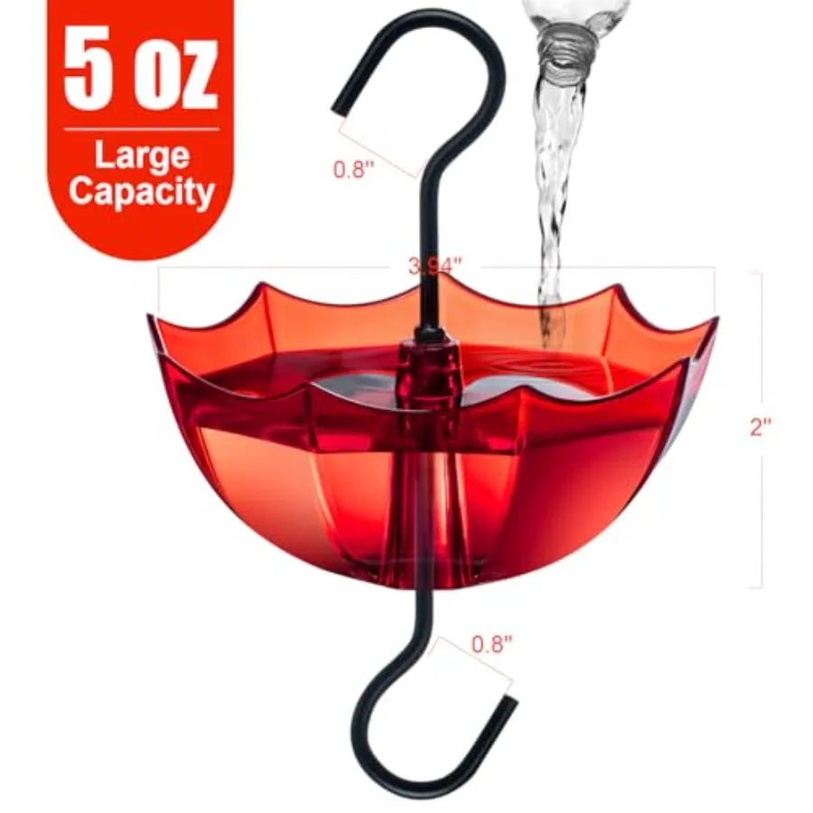 Ant Moat for Hummingbird and Oriole Feeder 5 OZ, 4 Pack Umbrella Hummngbird Feeder Parts Hanging Ant Guard, Feeder Accessory Ho