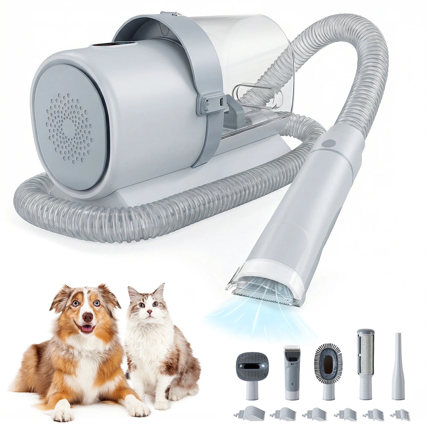 Pet Grooming Vacuum Kit With Cordless Clipper And Tools