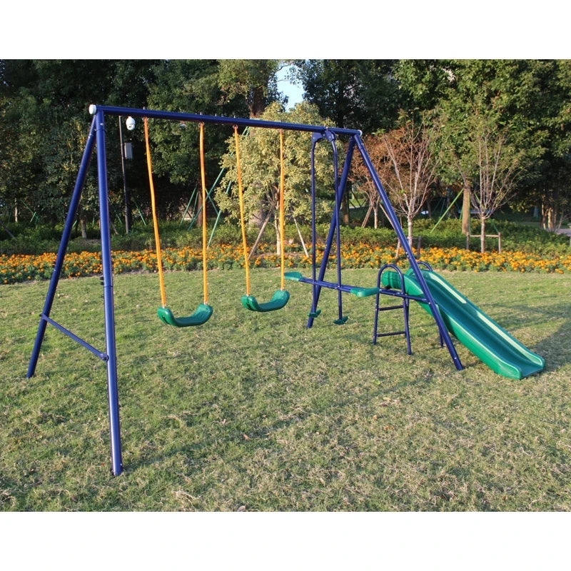 (Multiple models) Metal Swing Set for Kids Outdoor, Heavy Duty Frame with Double Swings,  for Backyard Playground.