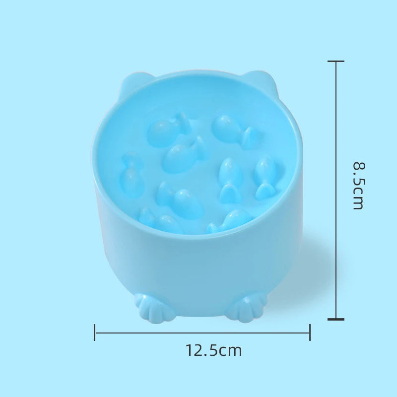 Cat Slow Feeder Bowl Anti Choking Design For Pets Durable