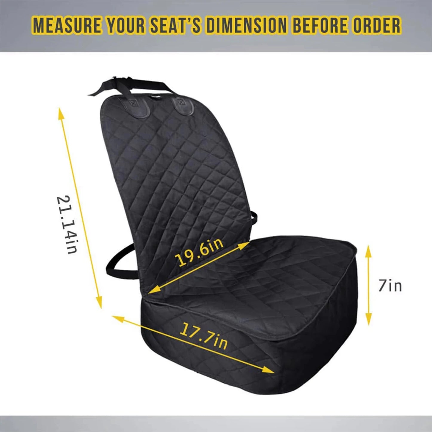 Dog Car Front Seat Covers 100% Waterproof Pet Cat Dog Carrier Mat Seat Cover for Cars Trucks SUV Front Seat Dog Accessories