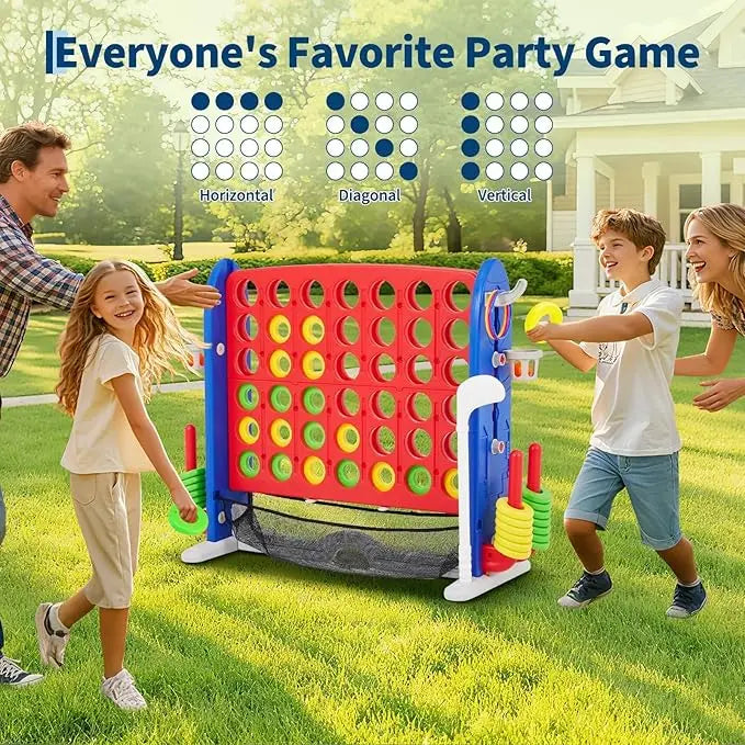 HiMISS Giant Connect Four Outdoor Game Set With Carry Bag